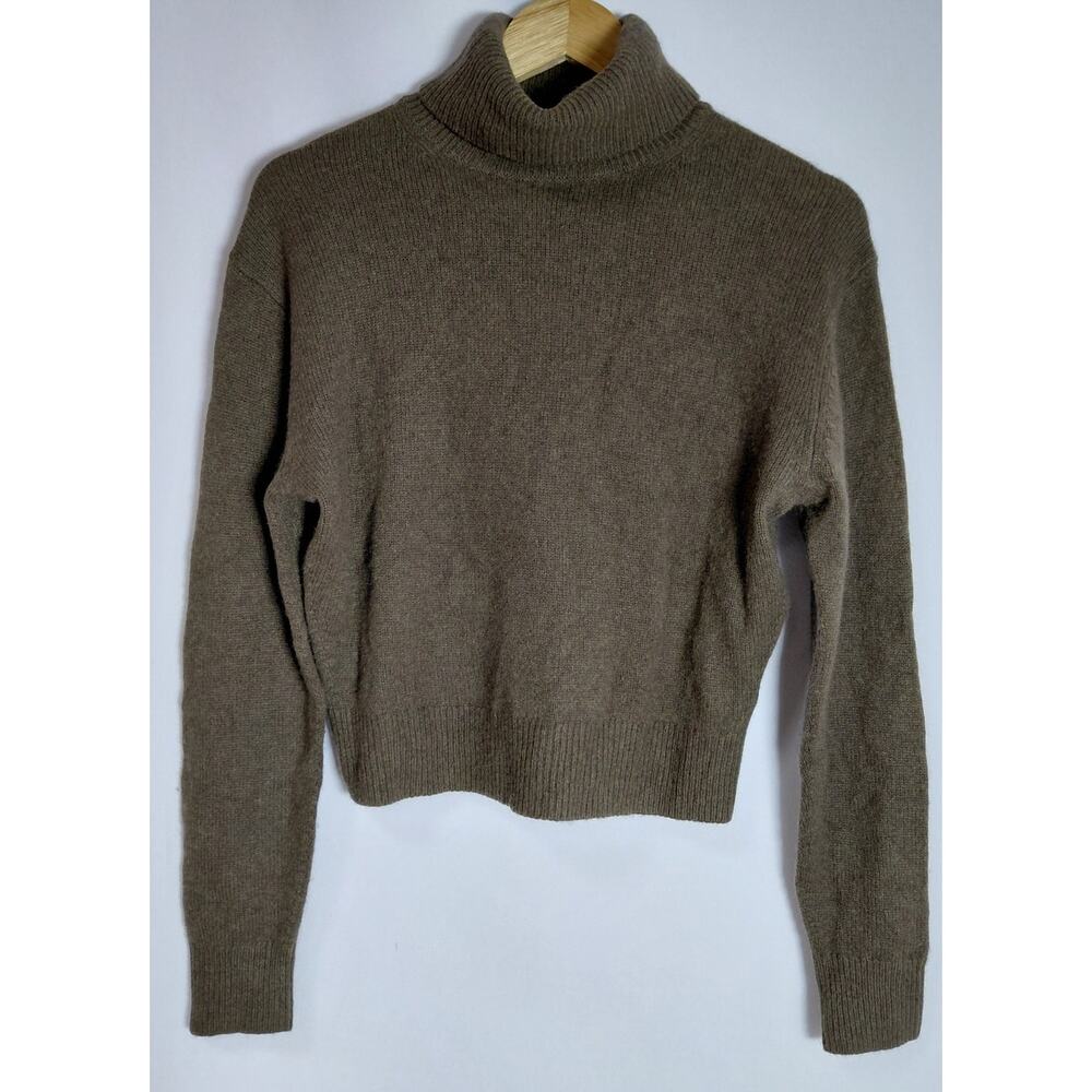 Polo Ralph Lauren Sweater Brown Solid Knit 100% Cashmere Women Size XS